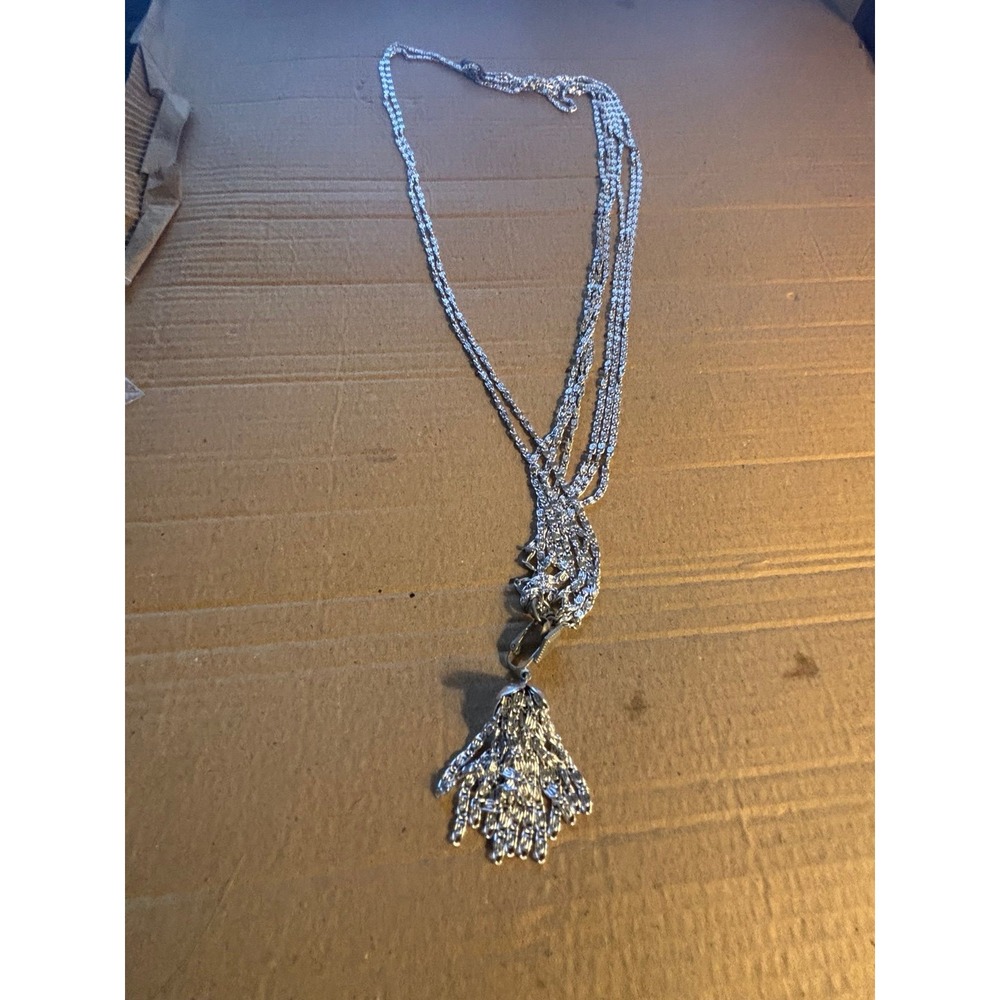 Sarah Coventry 14"  eight strand necklace silver tone